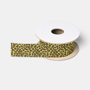 Leopard Pattern Satin Ribbon