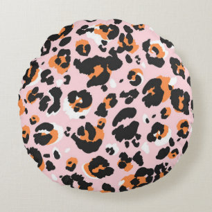 Leopard pattern seamless. Classic leo texture. Tre Round Cushion