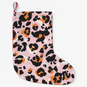 Leopard pattern seamless. Classic leo texture. Tre Small Christmas Stocking