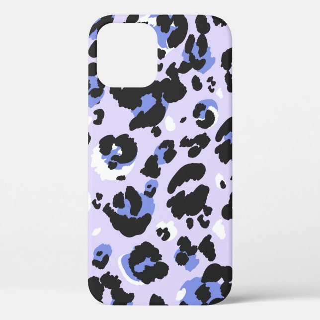 Leopard pattern seamless. Purple leo skin texture. Case-Mate iPhone Case (Back)