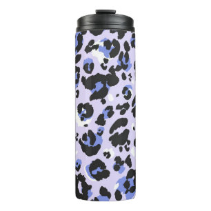 Leopard pattern seamless. Purple leo skin texture. Thermal Tumbler