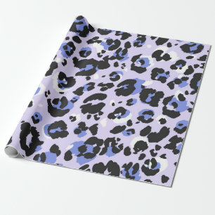 Leopard pattern seamless. Purple leo skin texture. Wrapping Paper