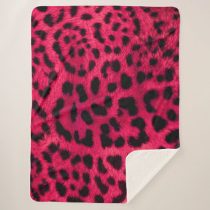 Leopard Pattern Sherpa Blanket