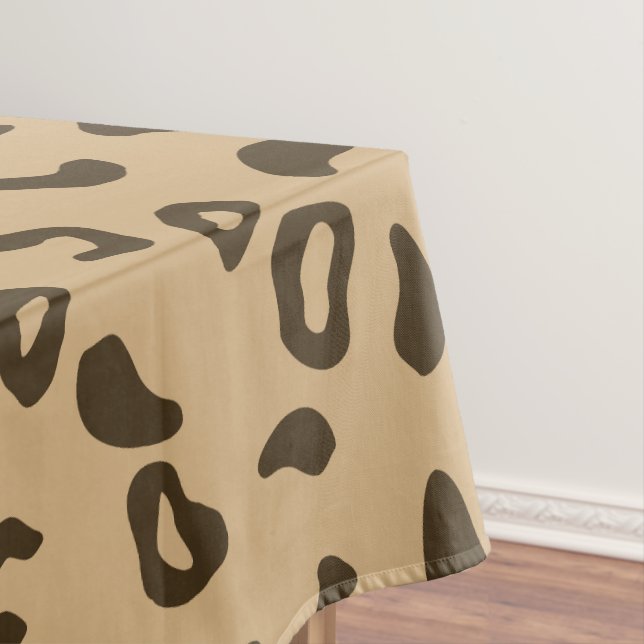 Leopard pattern skin texture tan design tablecloth (In Situ)