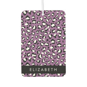 Leopard Pattern, Spots, Purple Leopard, Your Name Car Air Freshener
