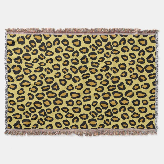 Leopard Pattern Throw Blanket (Front)