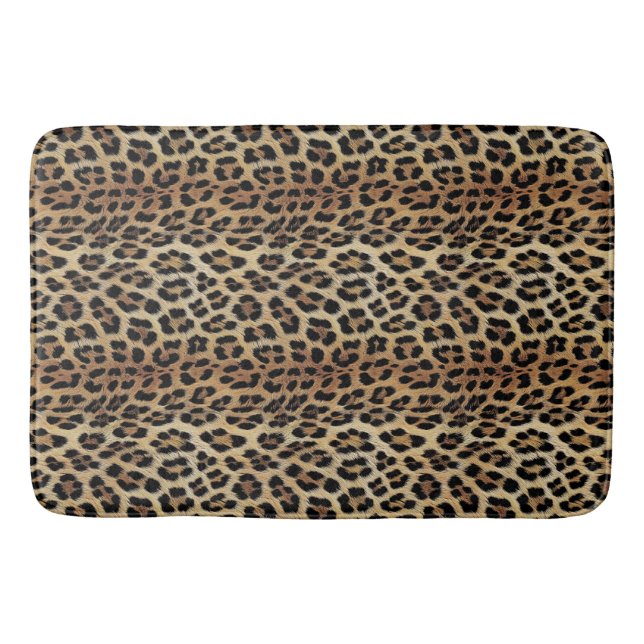 Leopard pattern, tiger, leopard skin, fashionable, bath mat (Front)