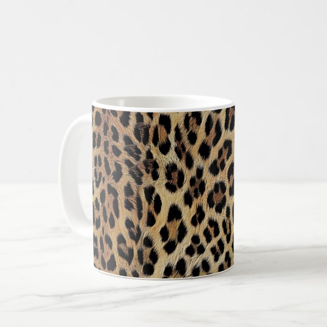 Leopard pattern, tiger, leopard skin, fashionable, coffee mug (Front Left)