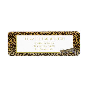 Leopard Pattern Wild Tropical Monogram