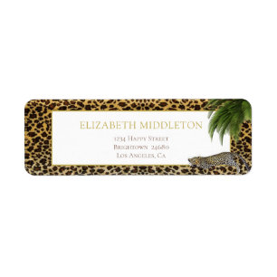 Leopard Pattern Wild Tropical Monogram