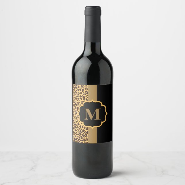 Leopard Pattern Wine Label (Front)