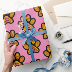 Leopard Paw Print Fur Mama Dog Cat Lovers Wrapping Paper
