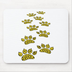 Leopard Paw Print Mouse Mat
