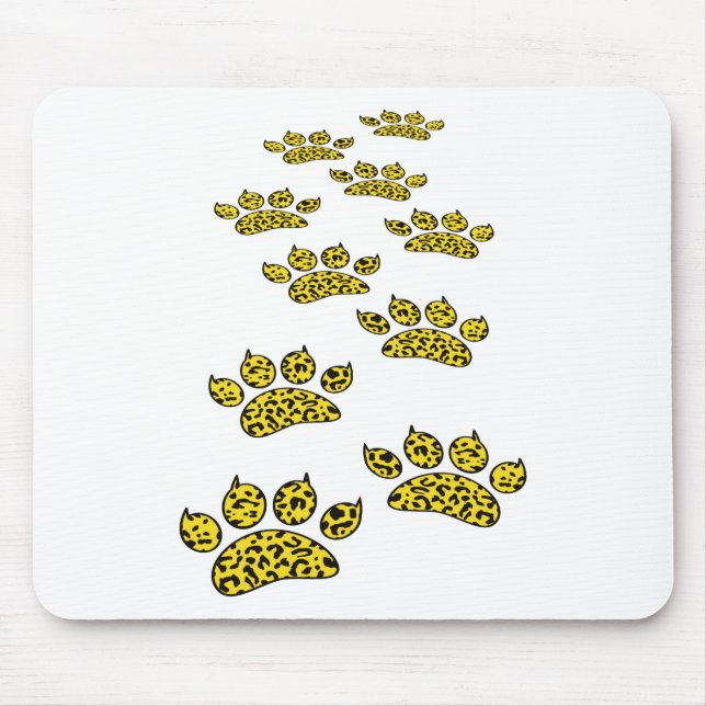 Leopard Paw Print Mouse Mat (Front)