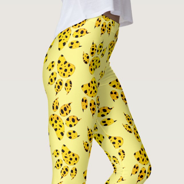 Leopard Paw Print Pattern Leggings (Creator Uploaded)