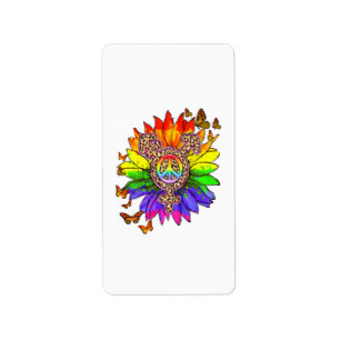 Leopard Pe Sign LGBT Pride Month Label