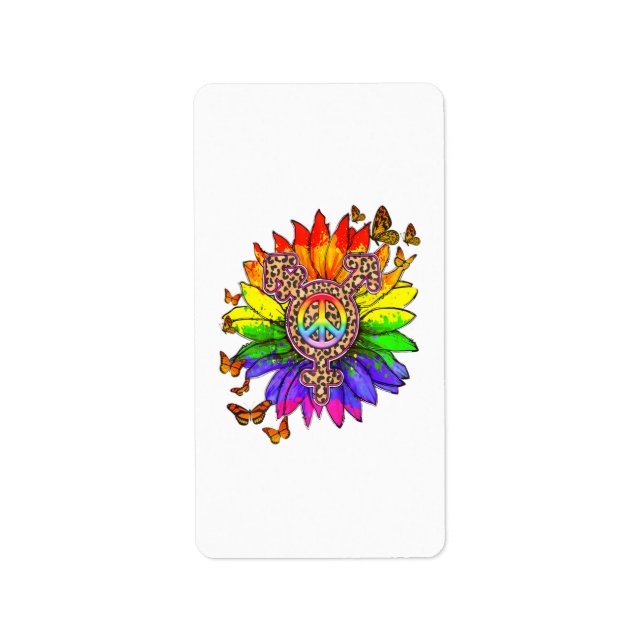 Leopard Pe Sign LGBT Pride Month Label (Front)