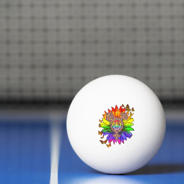 Leopard Pe Sign LGBT Pride Month Ping Pong Ball (Net)