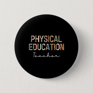 Leopard Pe Teacher Ck To School Physical Education 6 Cm Round Badge