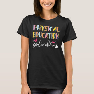 Leopard Pe Teacher Phys Ed Cute Back To School Sup T-Shirt