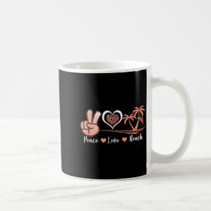 Leopard Peace Love Beach Cool Summer Vibes Beach Coffee Mug