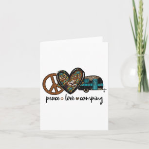 Leopard Peace Sign Heart Design Women Men Teens Ca Card