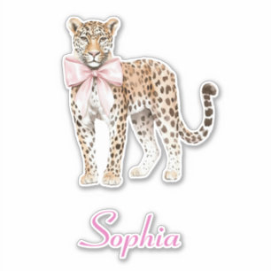 Leopard Pink Bow  