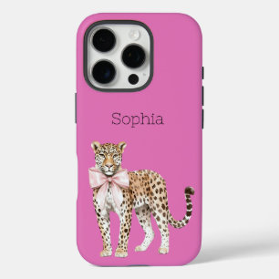 Leopard Pink Bow   iPhone 16 Pro Case