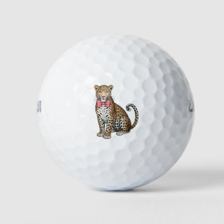 Leopard Pink Coquette Bow Girly Sublimation Art Golf Balls