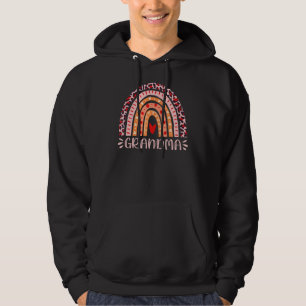 Leopard Pink Rainbow Grandma Nana Mimi Mama Mum Mo Hoodie