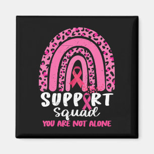 Leopard Pink Rainbow Support Squad Breast Cancer A Magnet