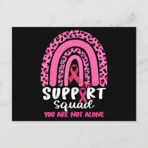 Leopard Pink Rainbow Support Squad Breast Cancer A Postcard