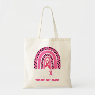 Leopard Pink Rainbow Support Squad Breast Cancer A Tote Bag