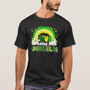 Leopard Plaid Rainbow Love Being A Counselor St Pa T-Shirt