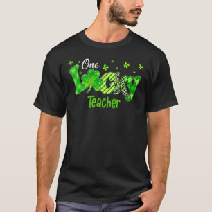 Leopard Plaid Shamrock Teacher St Patricks Day Luc T-Shirt
