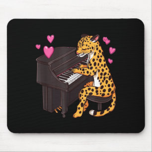 Leopard Playing Ano Valentines Day Funny Leopard  Mouse Mat