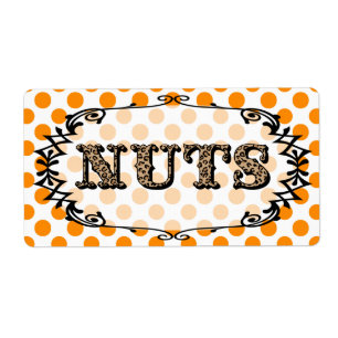 Leopard Polka Dot Nuts Food Label