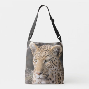 Leopard portrait crossbody bag