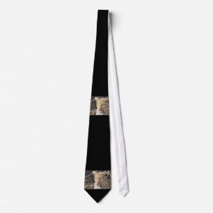 Leopard portrait tie