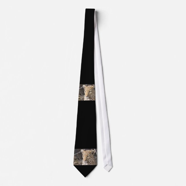 Leopard portrait tie (Front)