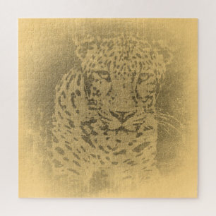 Leopard Portrait Vintage Jigsaw Puzzle