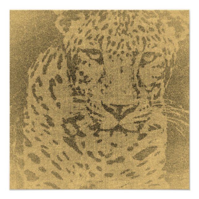Leopard Portrait Vintage Poster (Front)
