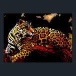 Leopard Poster Print - Pop Art Wild Animal Posters<br><div class="desc">Face of Leopard Posters Prints - Motivational Courage / Confidence Pop Art Yellow Tones  Head / Portrait Digital Animal Artwork - Big Cats Digital Images</div>