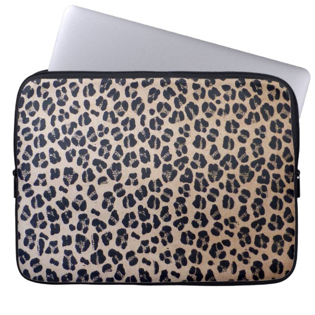 Leopard Print 13" Neoprene Laptop Sleeve (Front)