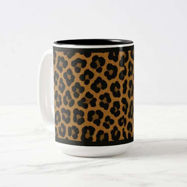 "LEOPARD PRINT" - 15 OZ. COFFEE MUG (Front Left)
