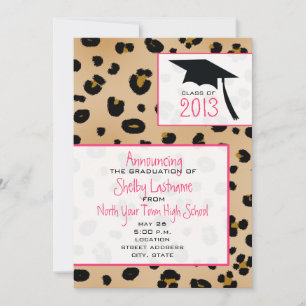 Leopard Print 2013 Graduation Announcement