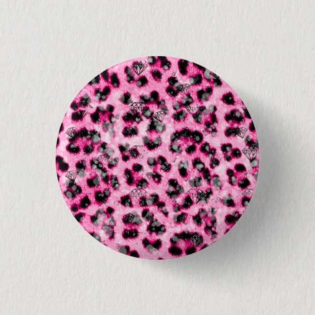 Leopard Print 3 Cm Round Badge (Front)