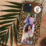 Leopard Print 3 Square Photos Brown Monogrammed iPhone 13 Pro Max Case<br><div class="desc">Monogrammed Leopard print phone case personalised with 3 of your photos. The photo template is set up to display your pictures in square instagram format and you can also add your initials. If you have any problems with placement of your pictures, try cropping to a square before uploading. Designed for...</div>