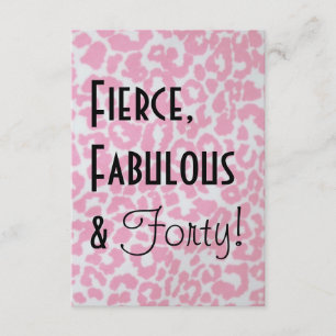Leopard Print 40th Birthday Invitation