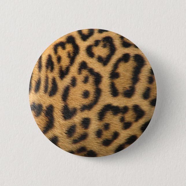 Leopard Print 6 Cm Round Badge (Front)